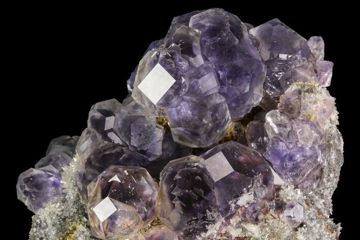 Purple Fluorite Crystals with Quartz - China #94947